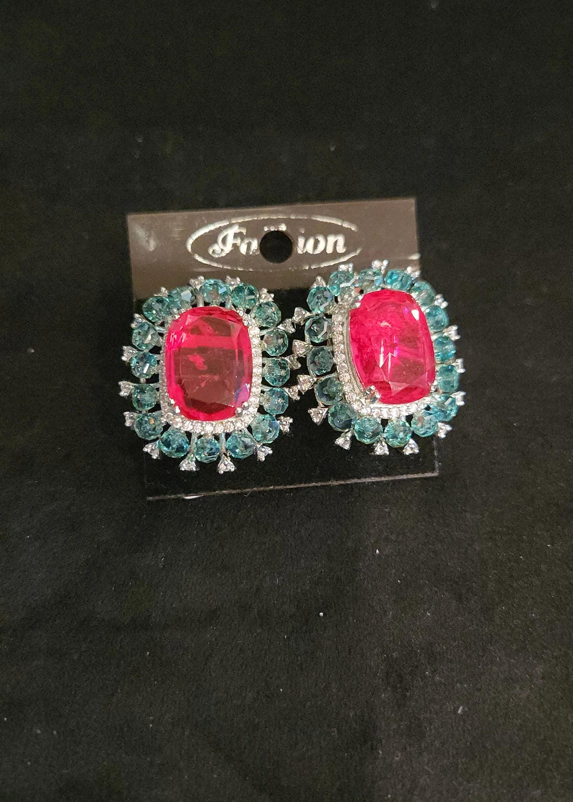 Ruby & Emerald Studs