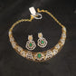 Gold Finish Emerald Kante Set