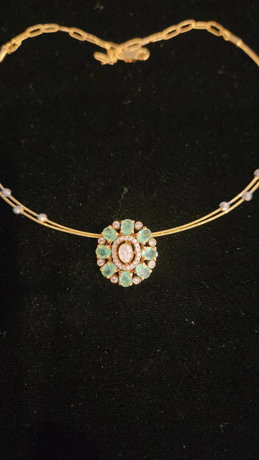 Charming Two-Tone 92.5 Silver Flower Kante