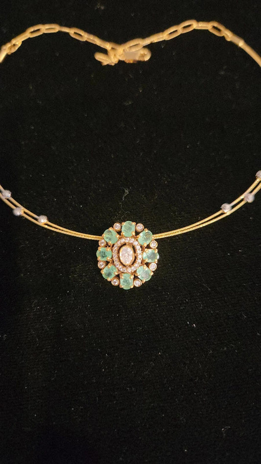 Charming Two-Tone 92.5 Silver Flower Kante