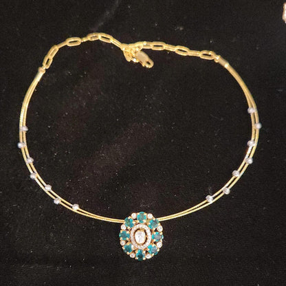 Charming Two-Tone 92.5 Silver Flower Kante