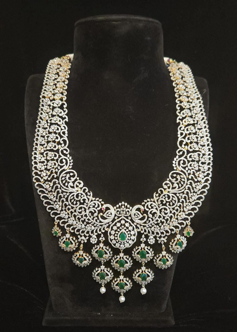 Bridal Diamond Finish Long Haram Set