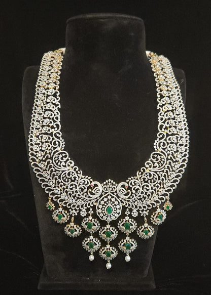 Bridal Diamond Finish Long Haram Set