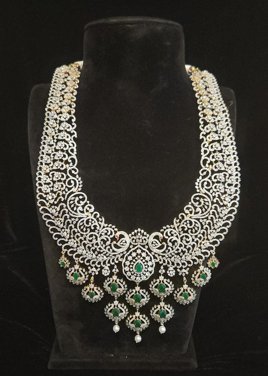 Bridal Diamond Finish Long Haram Set