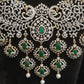 Bridal Diamond Finish Long Haram Set