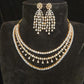 Sparkling Diamond Finish Necklace Multi-Layered Neckset