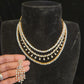 Sparkling Diamond Finish Necklace Multi-Layered Neckset