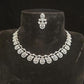 Sparkling Diamond Finish Necklace Set