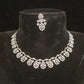 Sparkling Diamond Finish Necklace Set