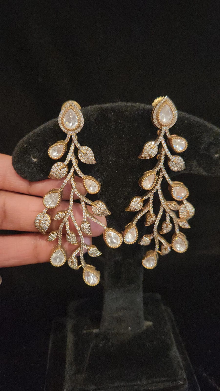 Sparkling Moissanite Cocktail Earrings