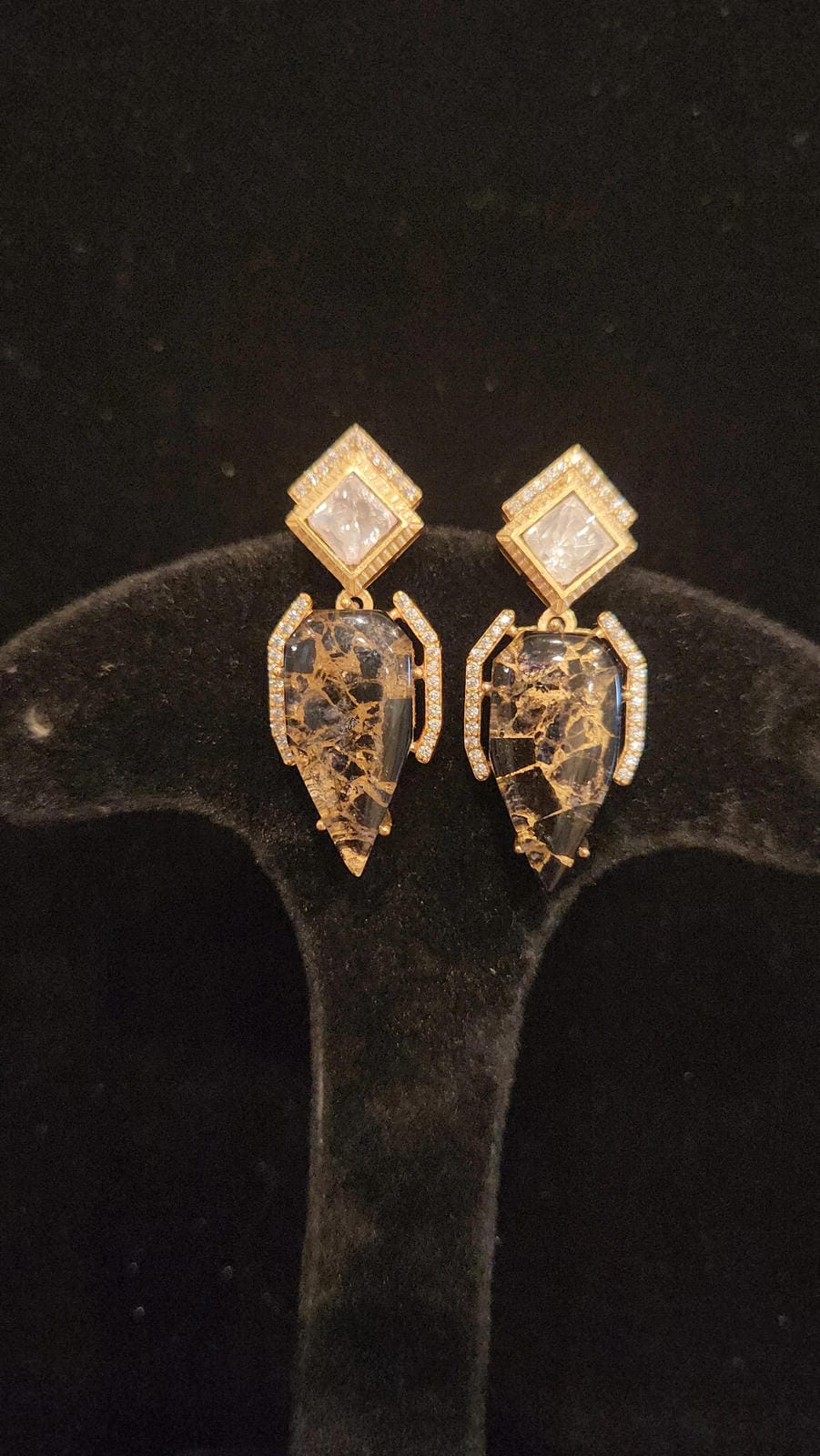 Exotic Fire Stone Earrings