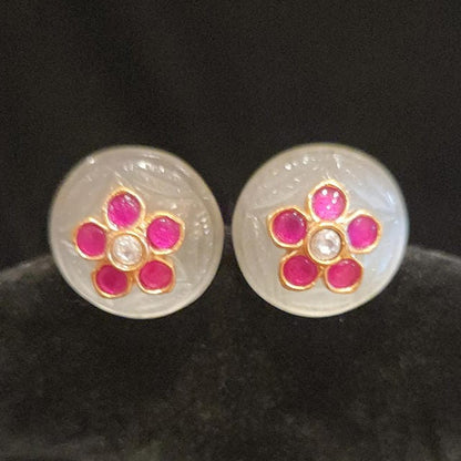 Authentic Kundan Floral Studs