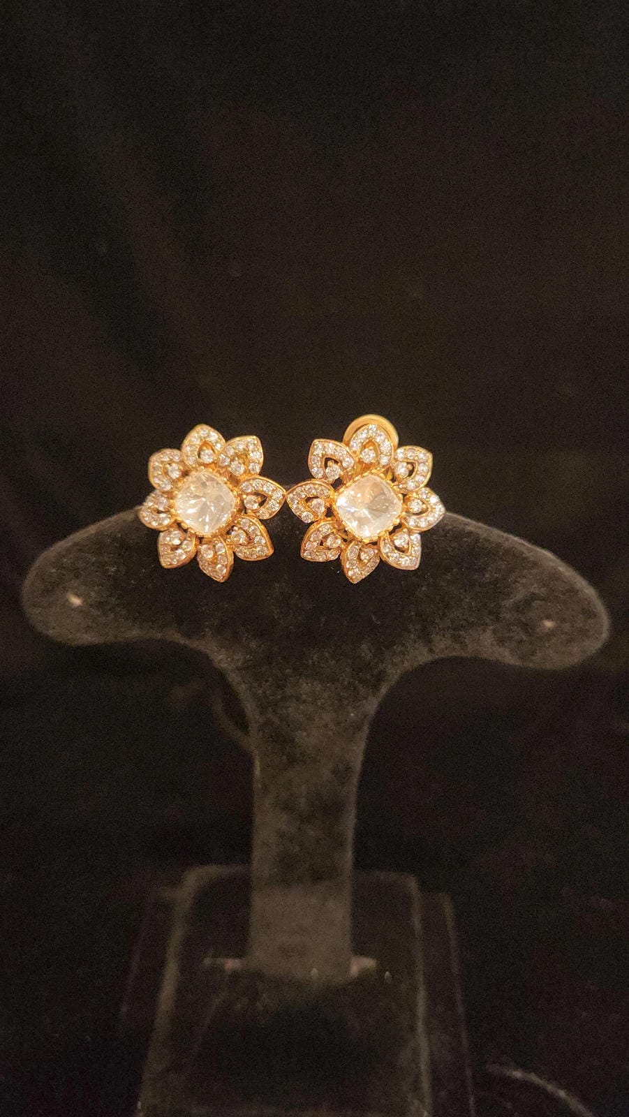 Sparkling Star Shaped Moissanite & CZ Studs