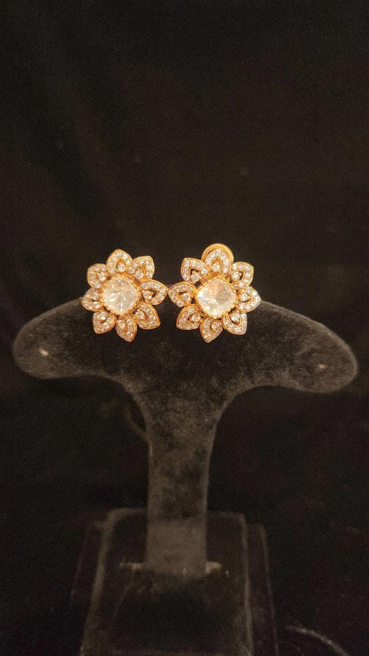 Sparkling Star Shaped Moissanite & CZ Studs