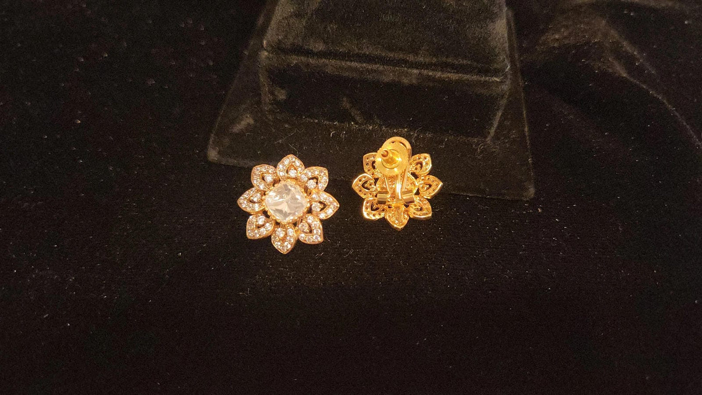 Sparkling Star Shaped Moissanite & CZ Studs