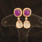 Brilliant Moissanite Purple Earrings