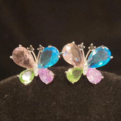 Dazzling Butterfly Crystal Studs