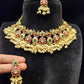 Opulent Mango Floral Jadau Kundan Necklace Set