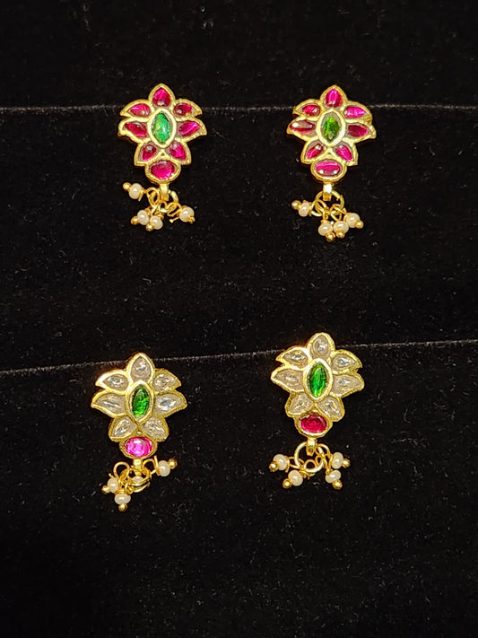 Floral Design Kundan Bugadis