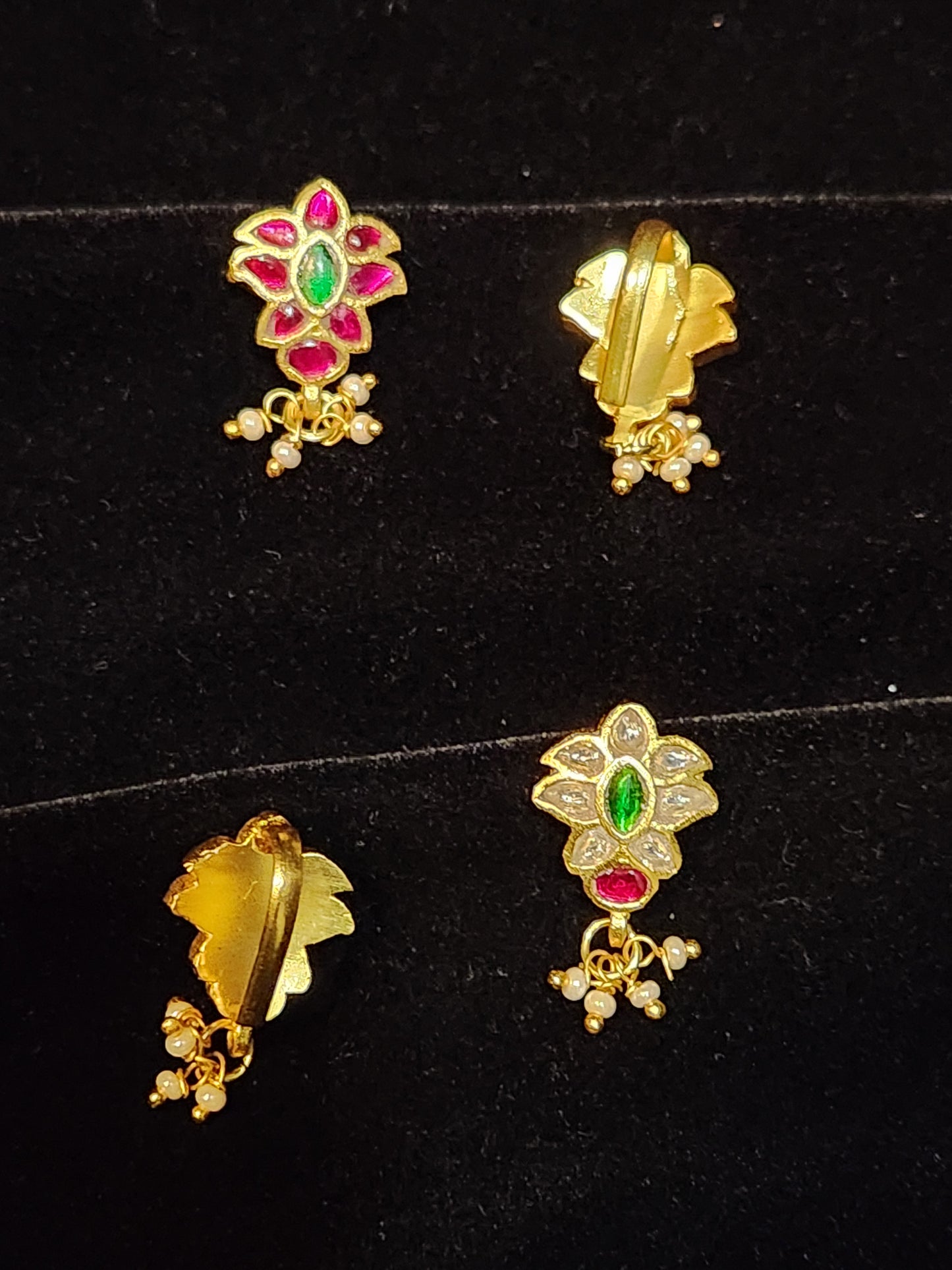 Floral Design Kundan Bugadis