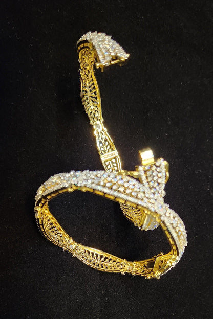 Sparkling CZ Openable Bangles