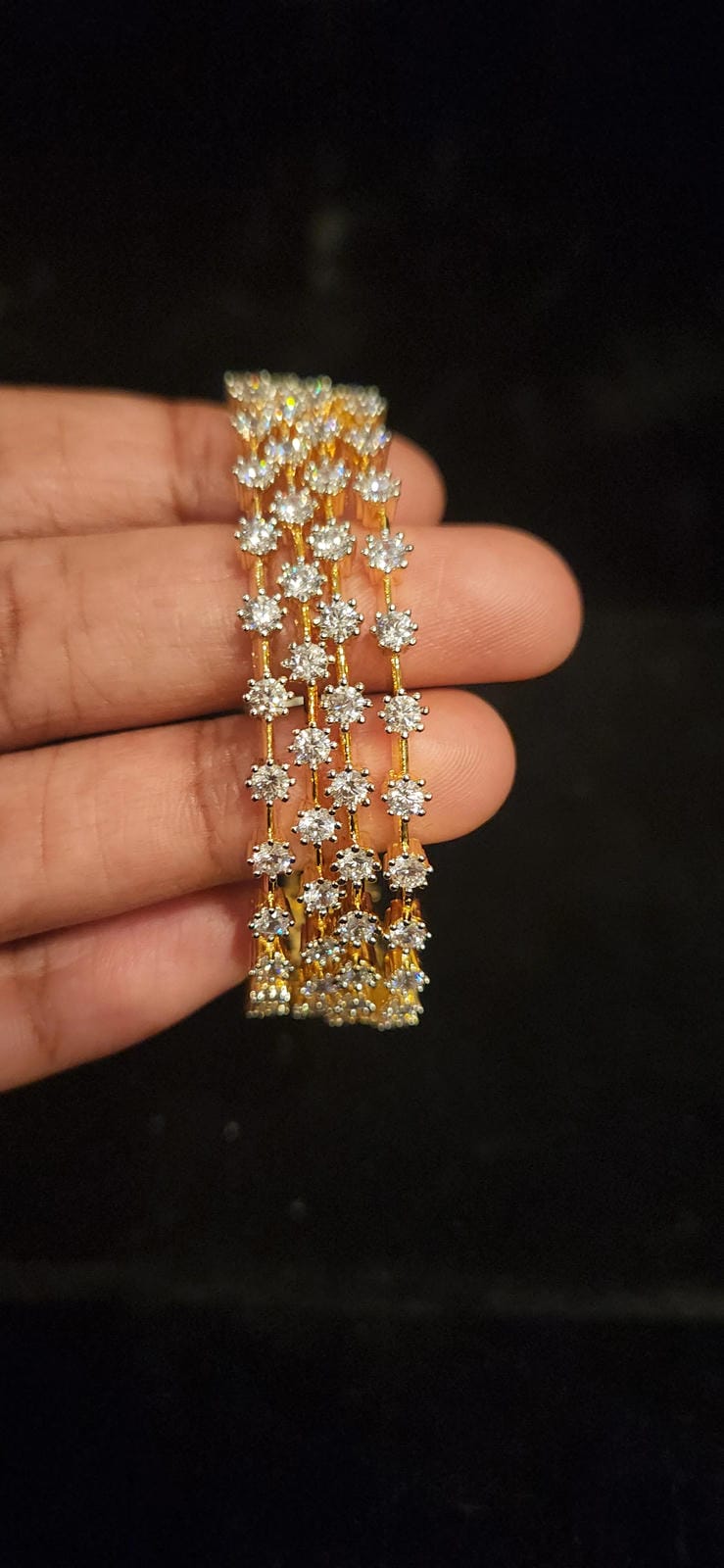 Elegant CZ Four Count Bangles