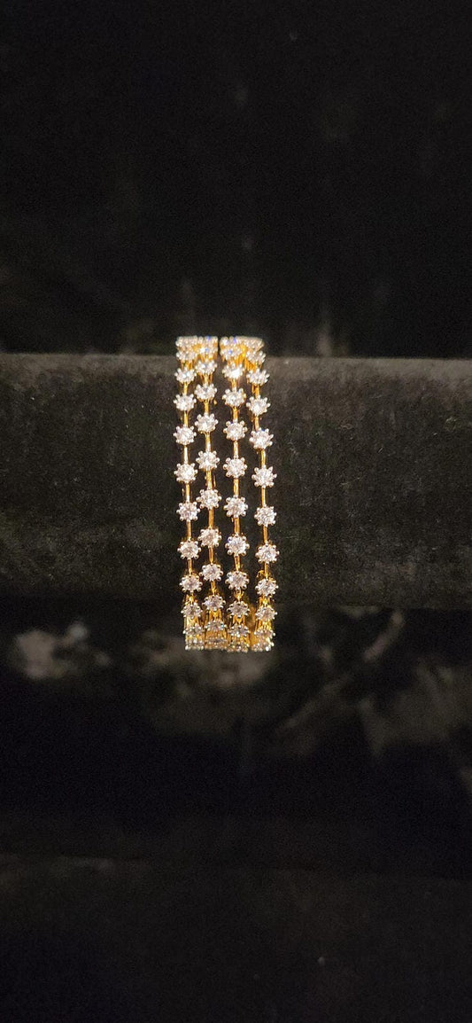 Elegant CZ Four Count Bangles