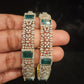 Lavish Diamond Finish Classic Emerald Bangles