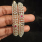 Classic Diamond Finish CZ Ruby Bangles