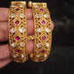 Classic Kundan Gold Finish Openable Bangles