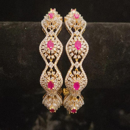 Brilliant Rhombus Diamond Finish Bangles