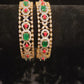 Ravishing Coral & Emerald Bangles