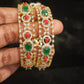 Ravishing Coral & Emerald Bangles