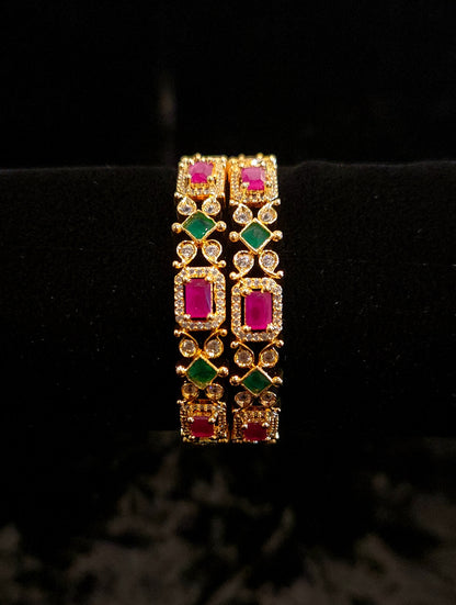 Vibrant Multi Color CZ Classic Kids Bangle