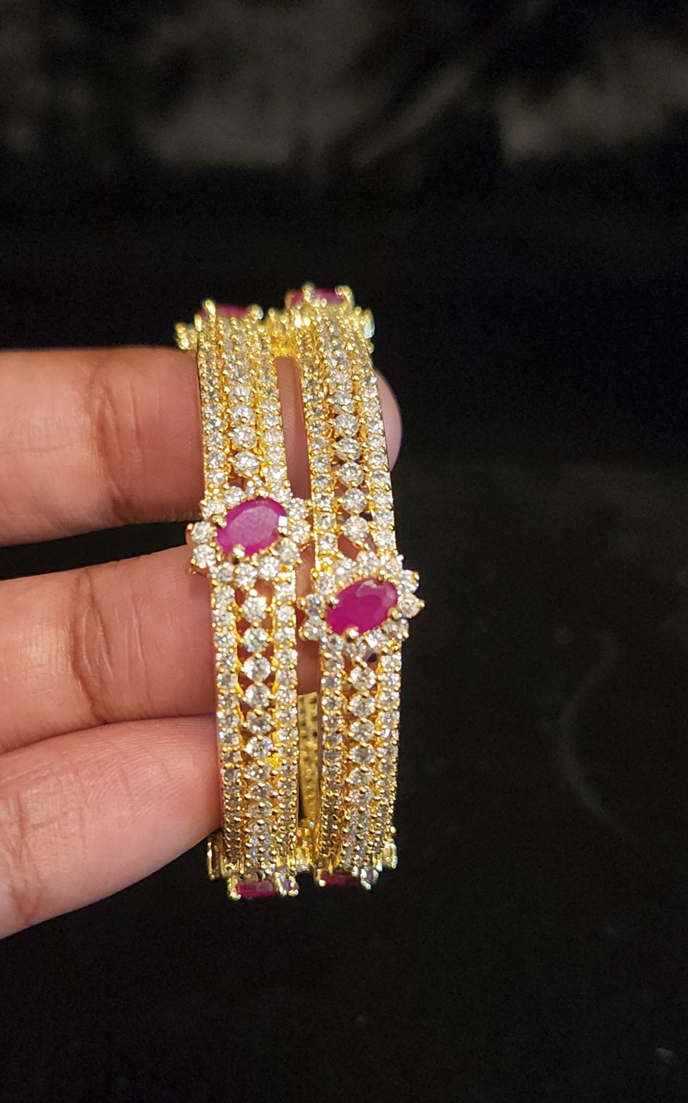 Sparkling Ruby ad  CZ Kids Bangle