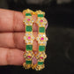 Charming Ruby Emerald Floral Kids Bangle