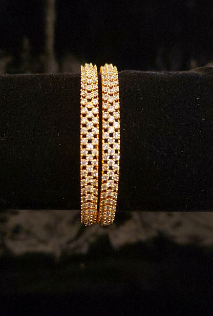 Dazzling CZ Checks Design Kids Bangle