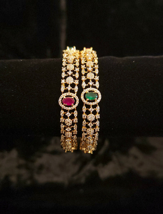 Vibrant Kids CZ bangles in multi color