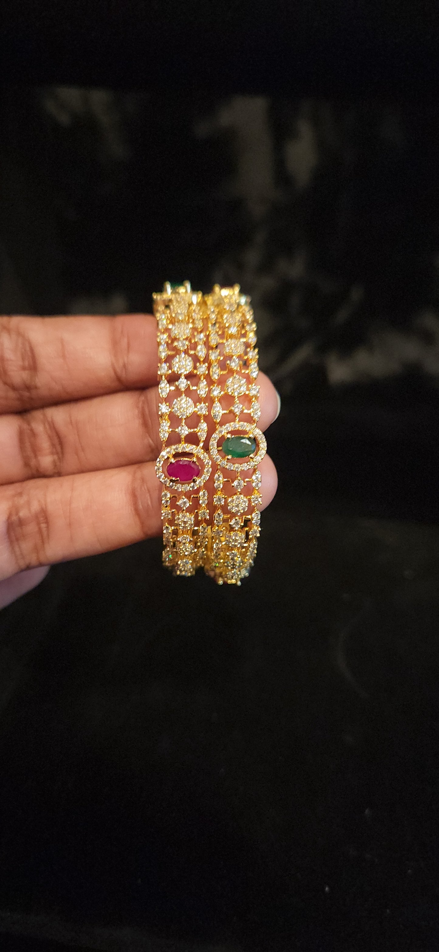 Vibrant Kids CZ bangles in multi color