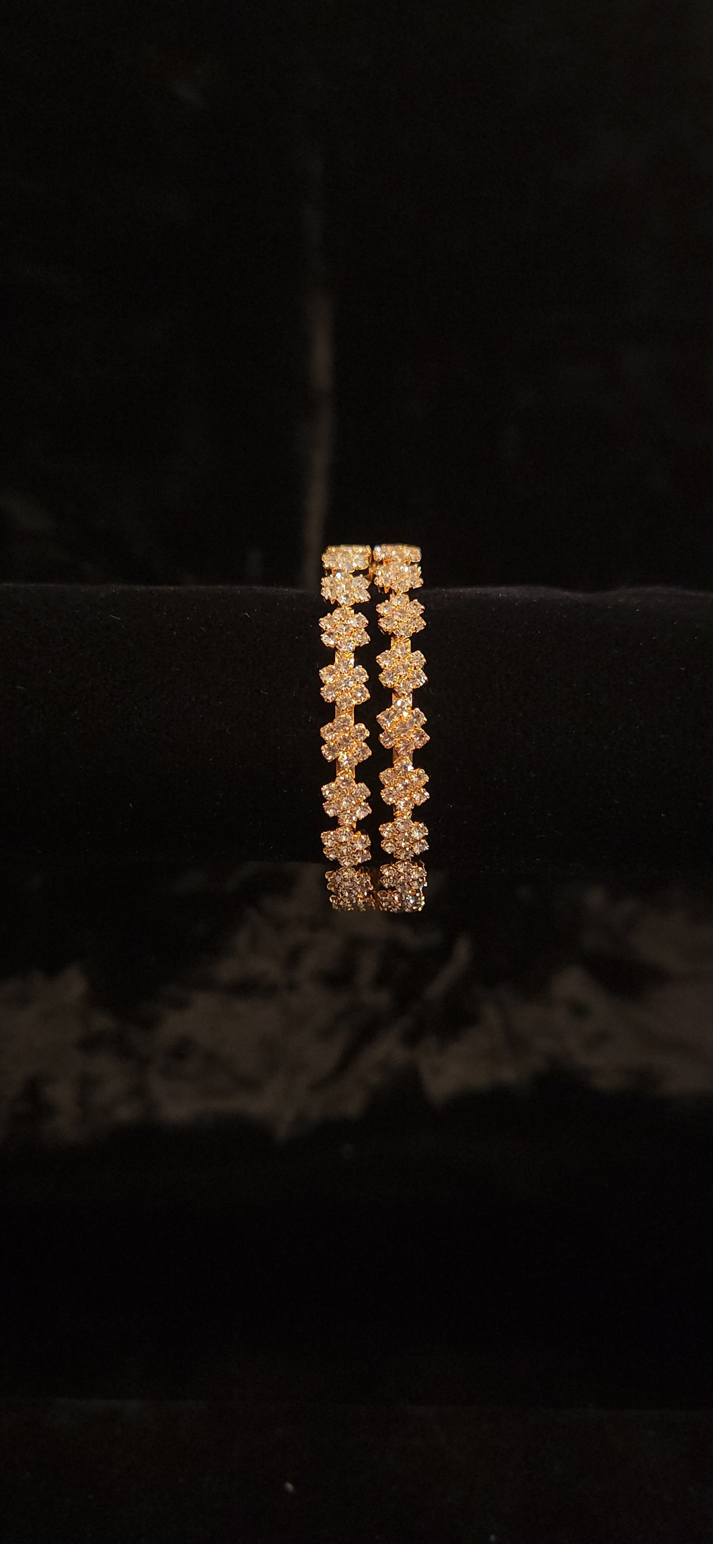 Sparkling CZ Floral Kids Bangle