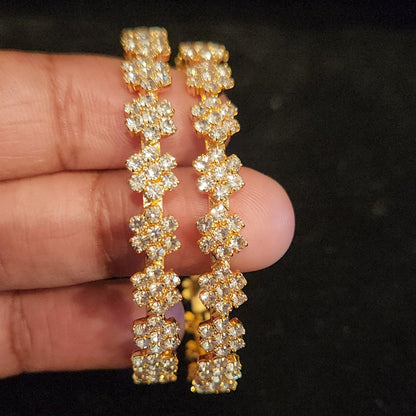 Sparkling CZ Floral Kids Bangle