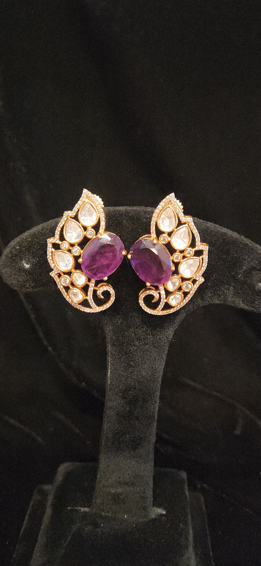 Brilliant Moissanite Design Studs