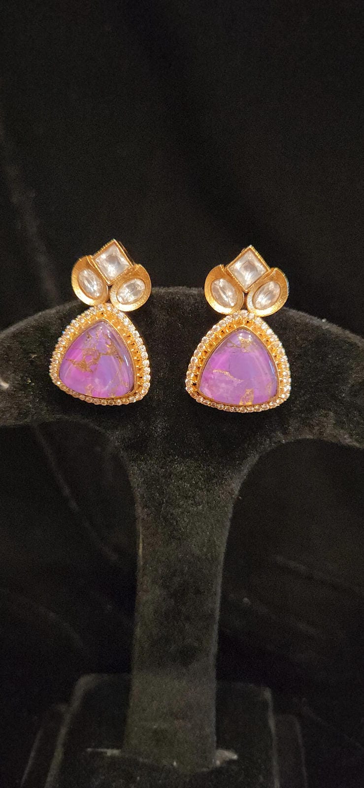 Vibrant Tear Drop Fire Studs