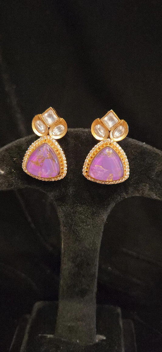 Vibrant Tear Drop Fire Studs