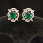 Luxurious Cocktail Studs | Emerald Stone