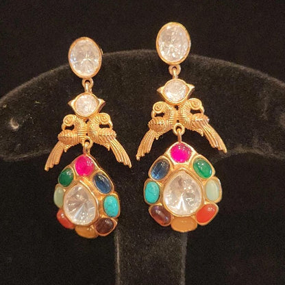 Exotic Navratan Bird Earrings