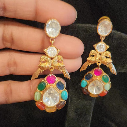 Exotic Navratan Bird Earrings