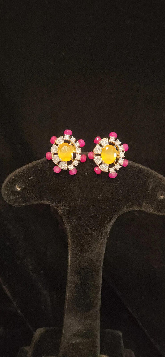 Sparkling CZ Floral Studs