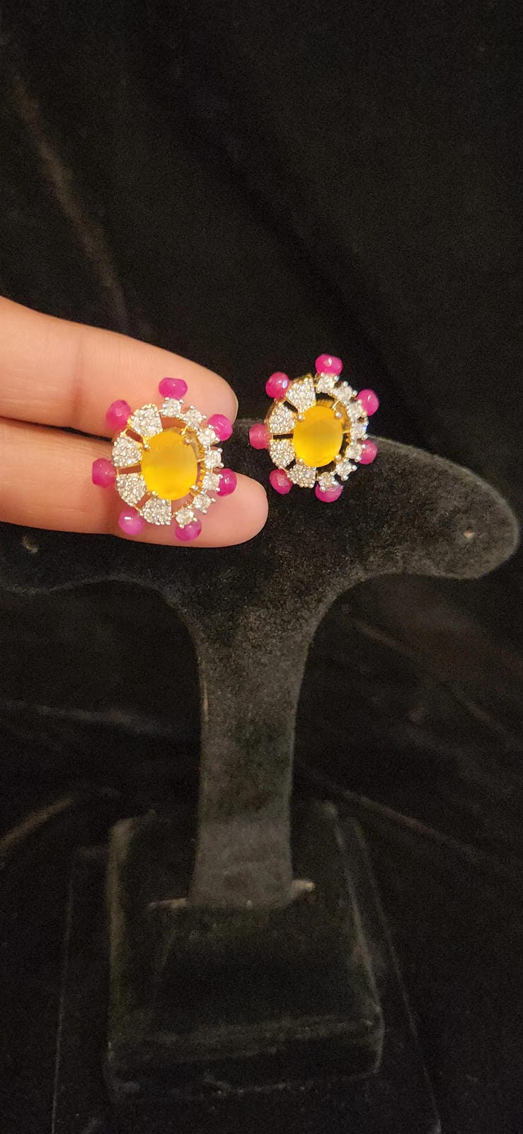 Sparkling CZ Floral Studs