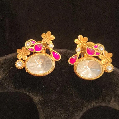 Brilliant Moissanite Peacock Earrings